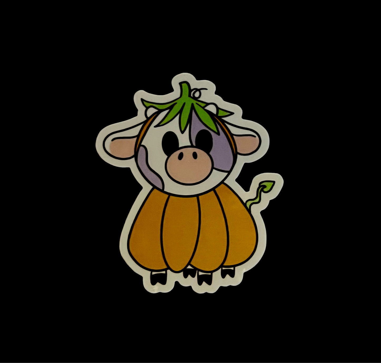 Pumpkin Cow Sticker