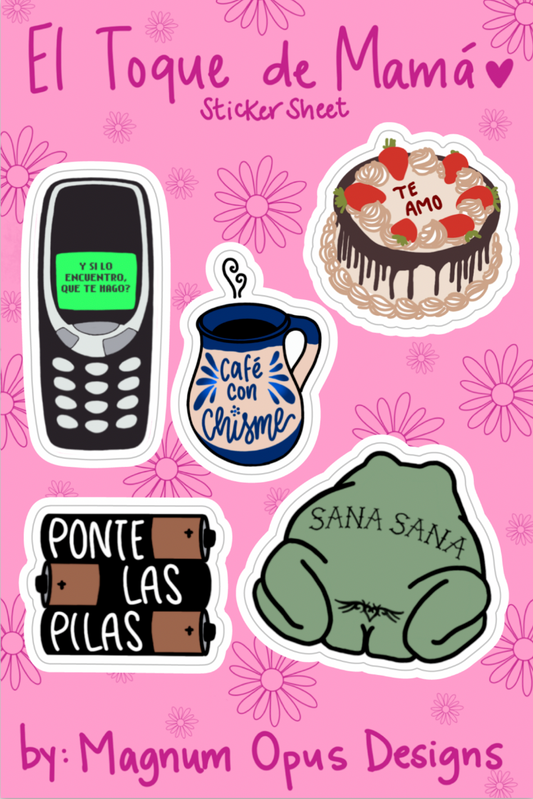 El Toque de Mamá Sticker Sheet