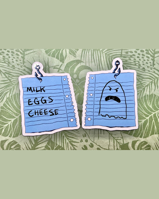 Spongebob Ghost and List 2-Pack Waterproof Sticker