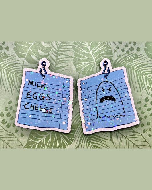 Spongebob Ghost and List 2-Pack Waterproof Sticker