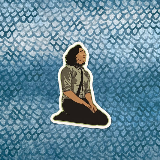 Kneeling Loki Sticker