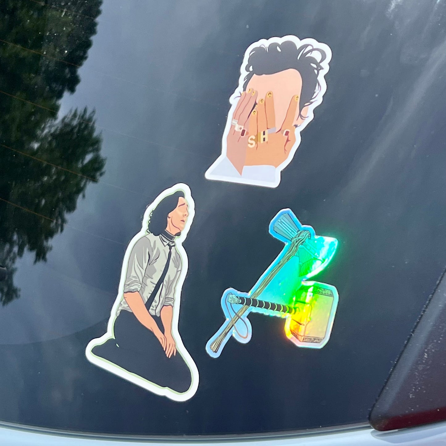 Stormbreaker and Mjolnir Holographic Sticker